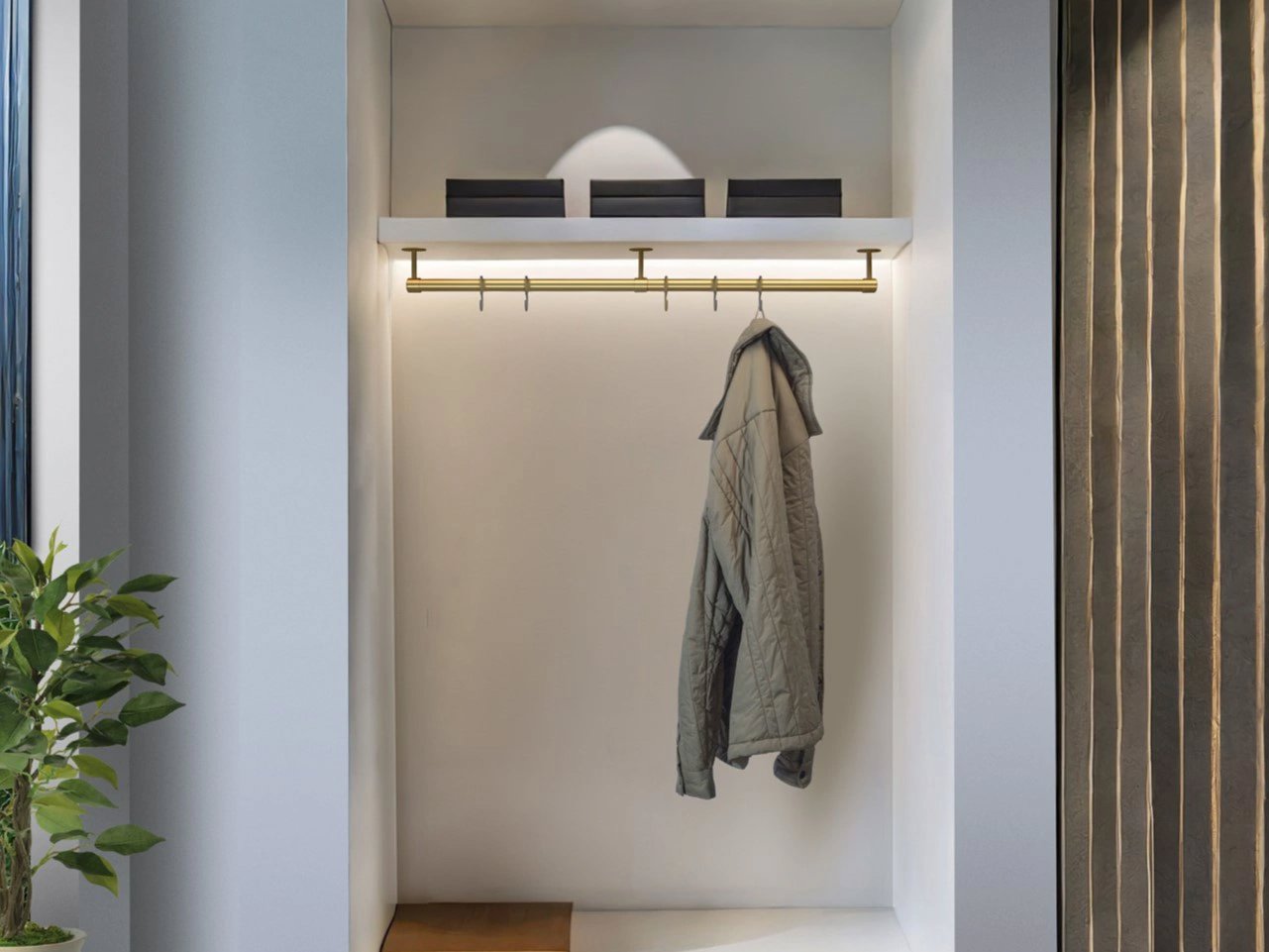 Garderobestang-DichteAfstandssteun-Goud-sfeer