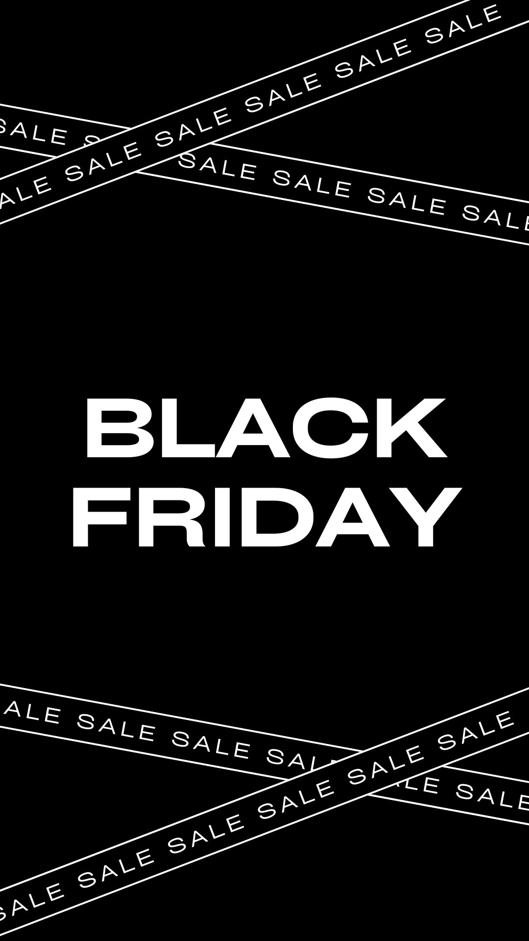 Black White Minimal Modern Black Friday Sale Instagram Story