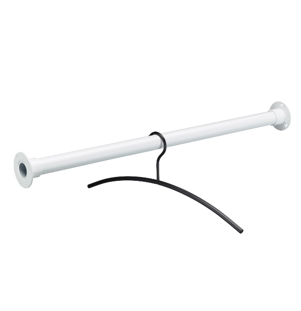 Witte garderobestang Ø25
