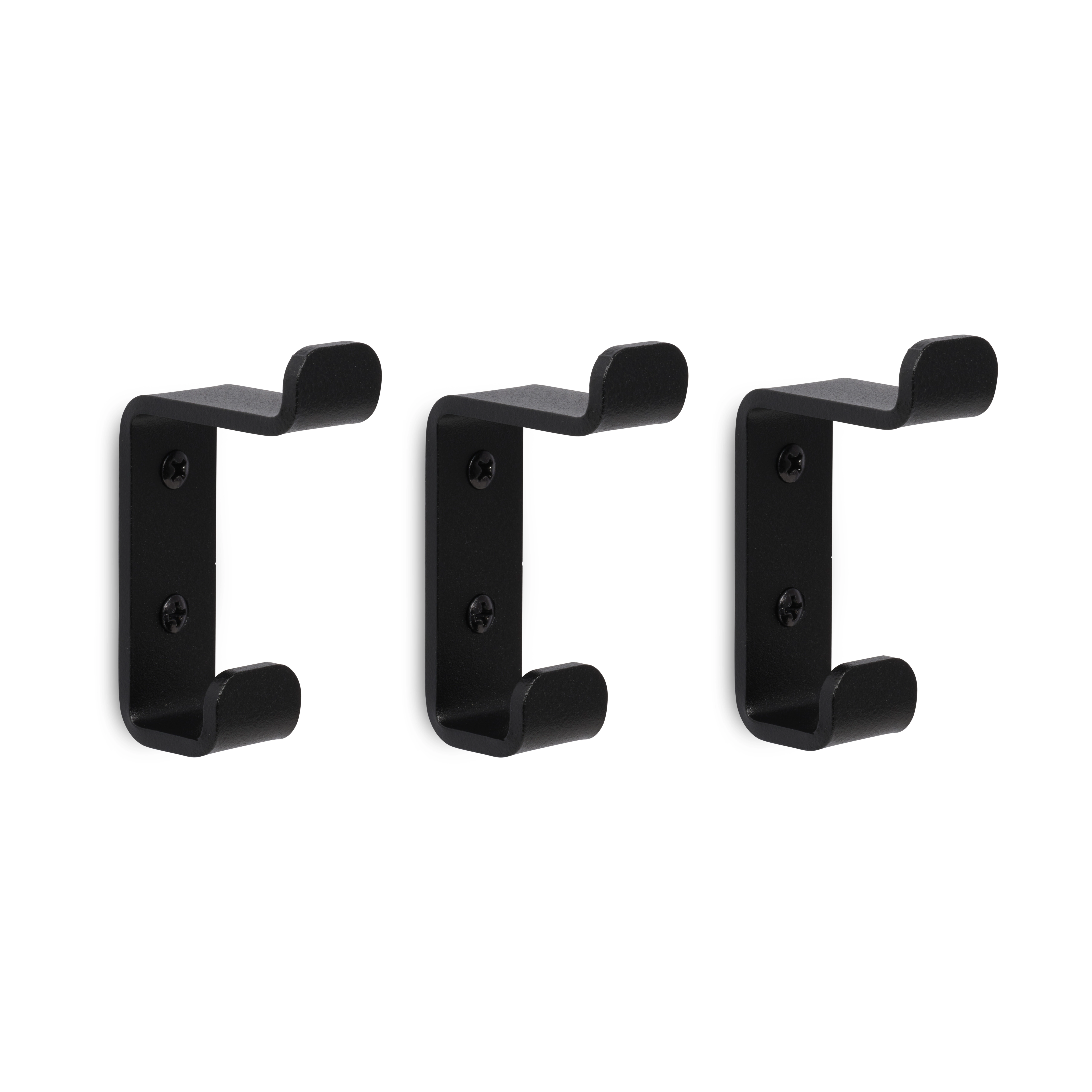 LIROdesign kapstok haak dubbel (zwart)
