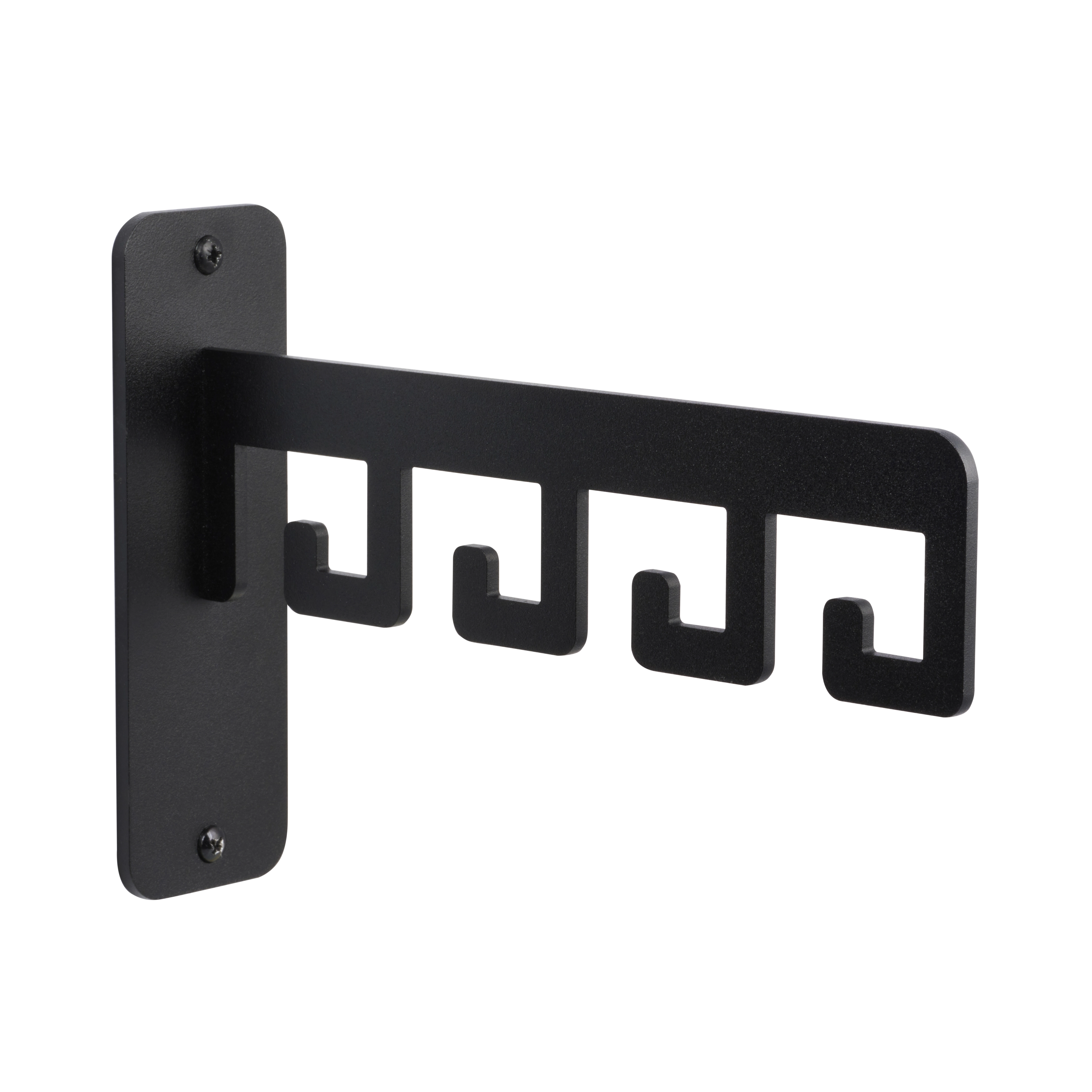 LIROdesign kapstok Barcelona - wandkapstok zwart - 4 haaks afbeelding