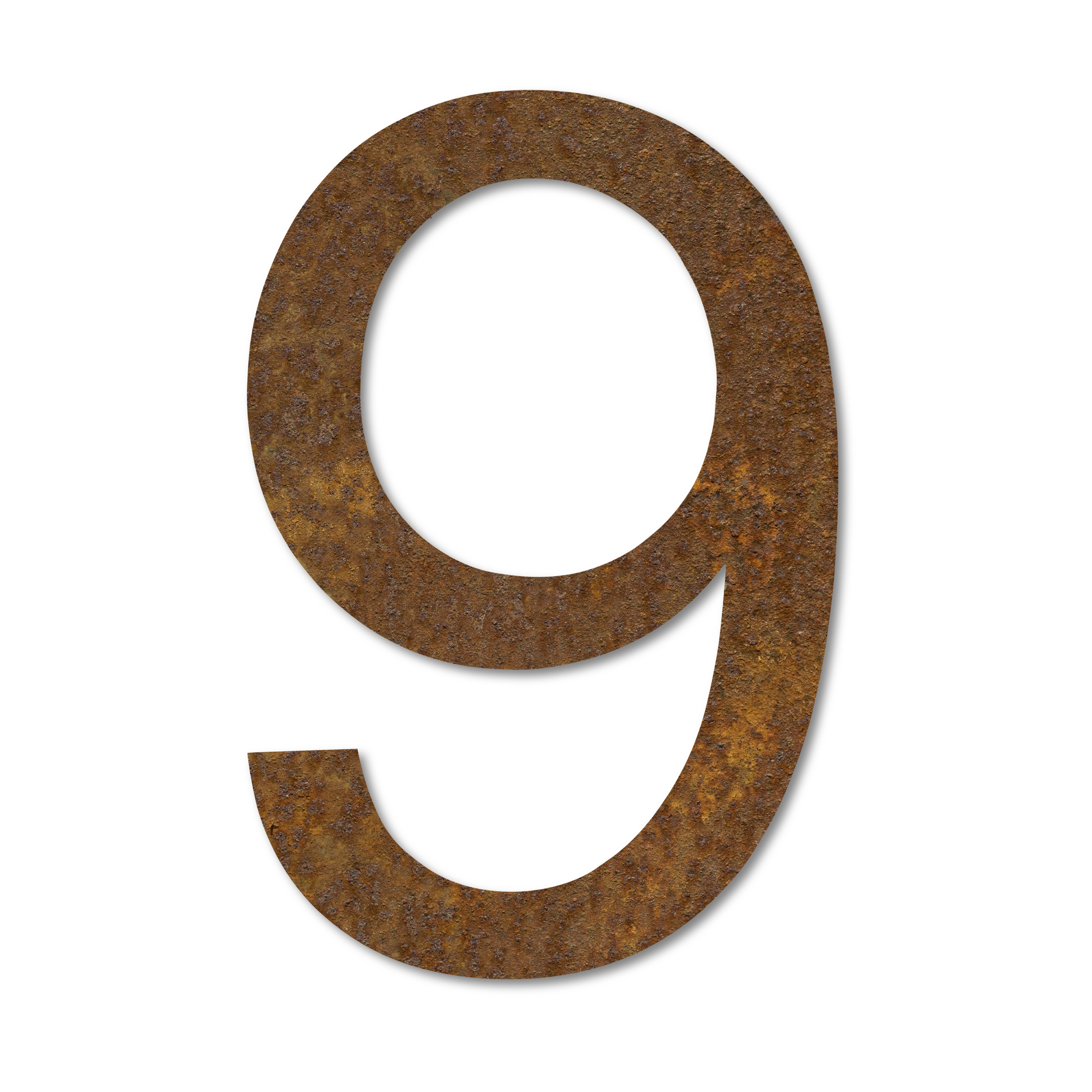 LIROdesign – Huisnummer cortenstaal 15cm – Nr. 9