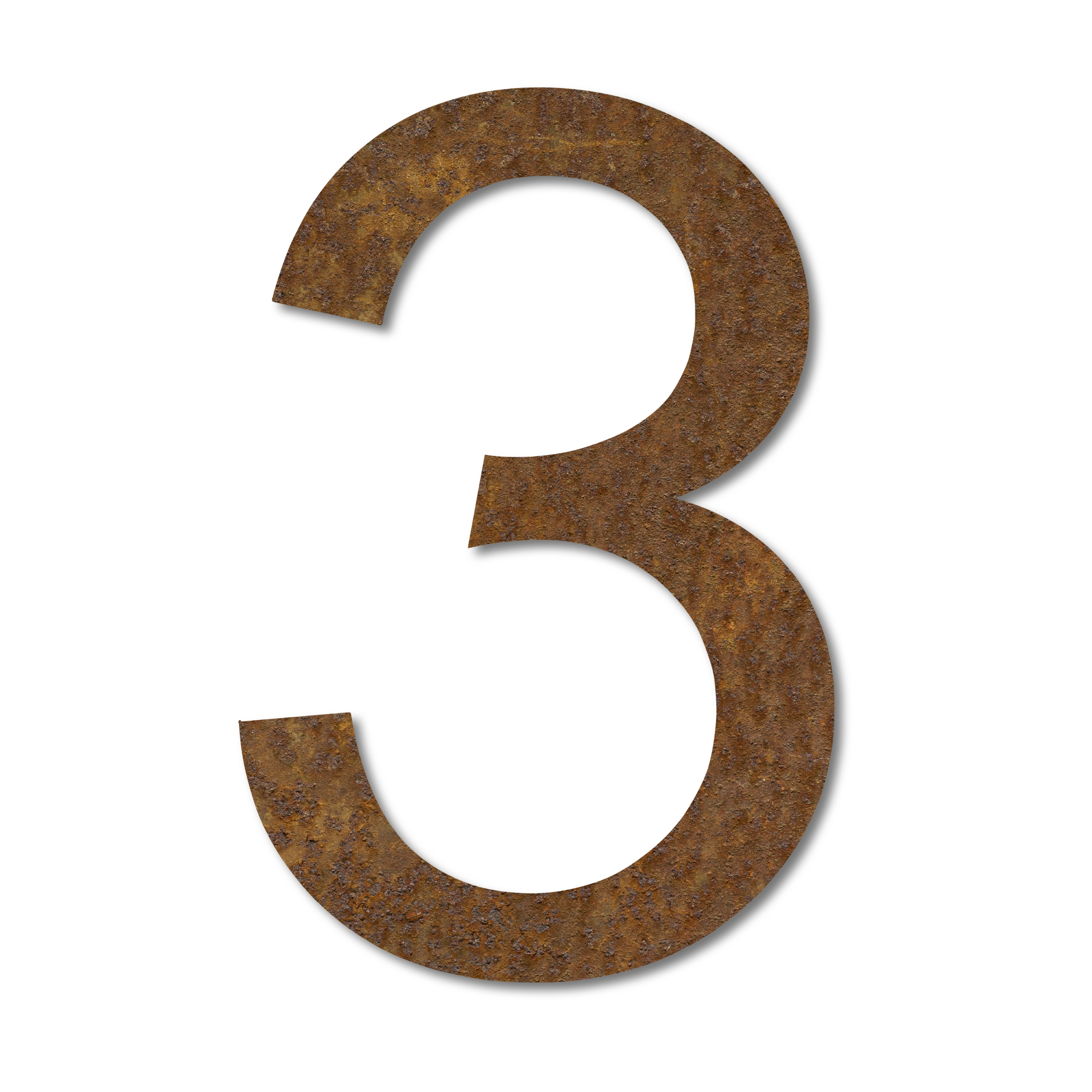 LIROdesign – Huisnummer cortenstaal 15cm – Nr. 3