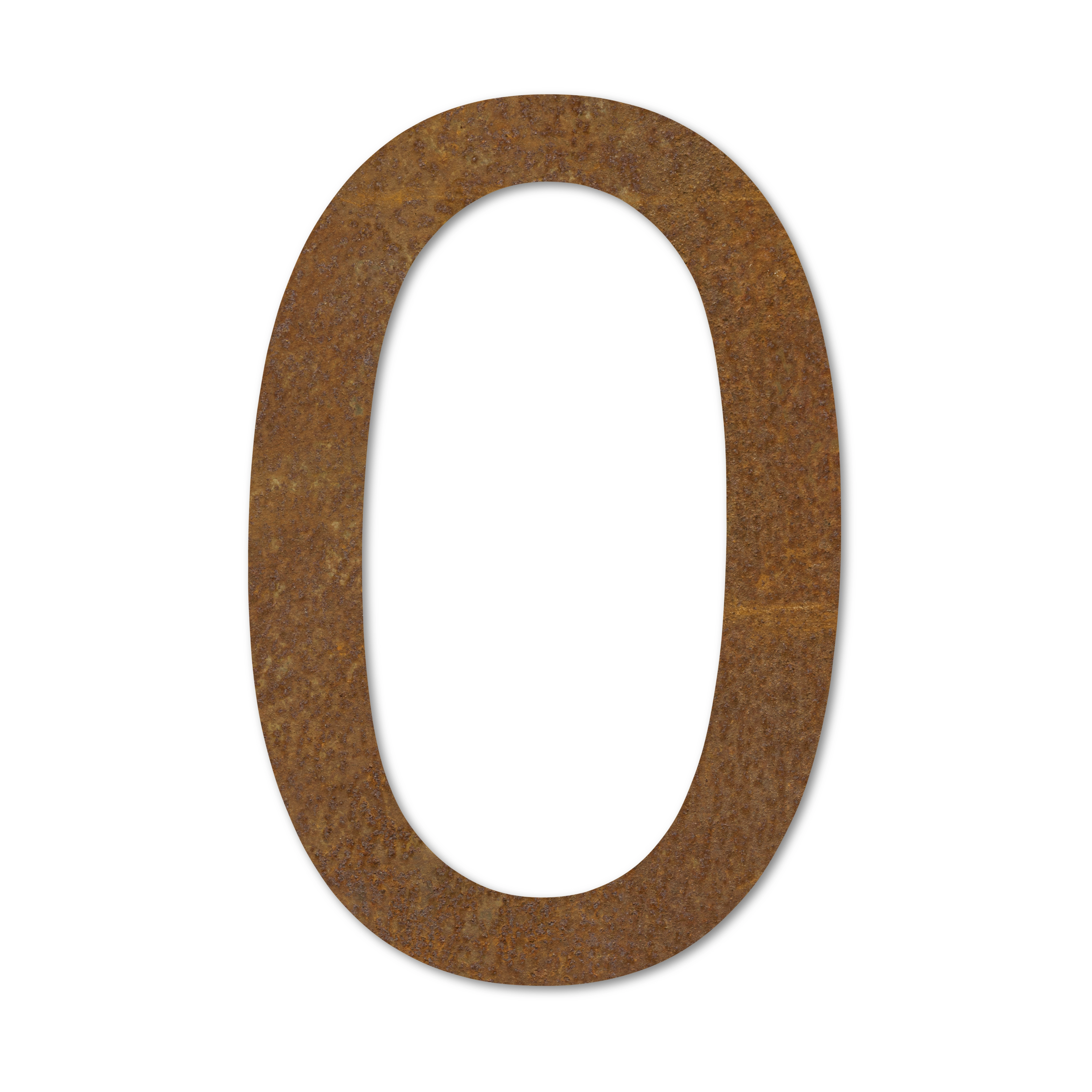 LIROdesign – Huisnummer cortenstaal 30cm – Nr. 0