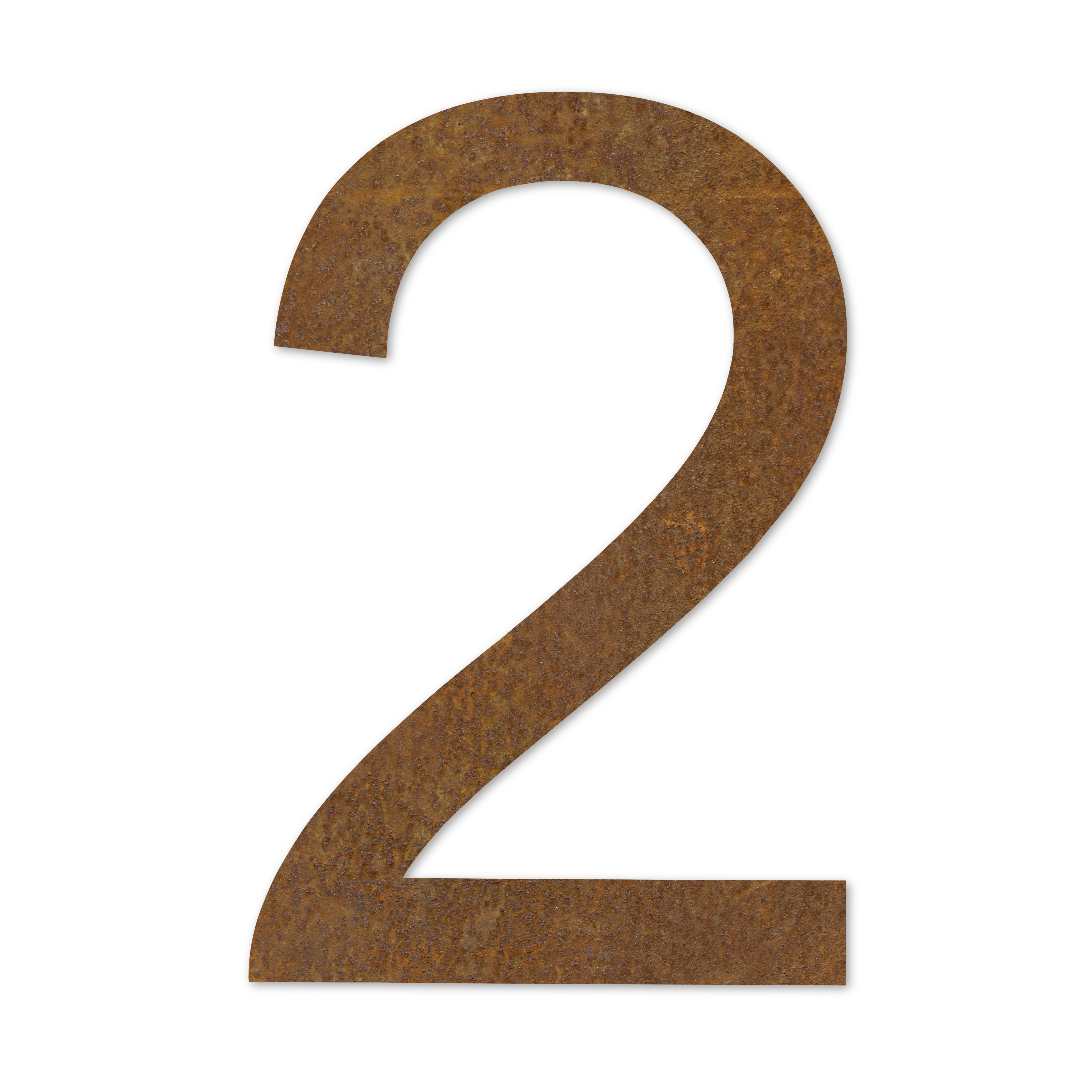 LIROdesign – Huisnummer cortenstaal 30cm – Nr. 2