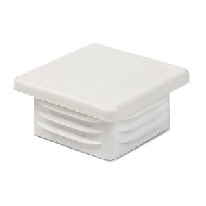 Inslagdop wit voor koker 20x20 (set van 2 stuks)