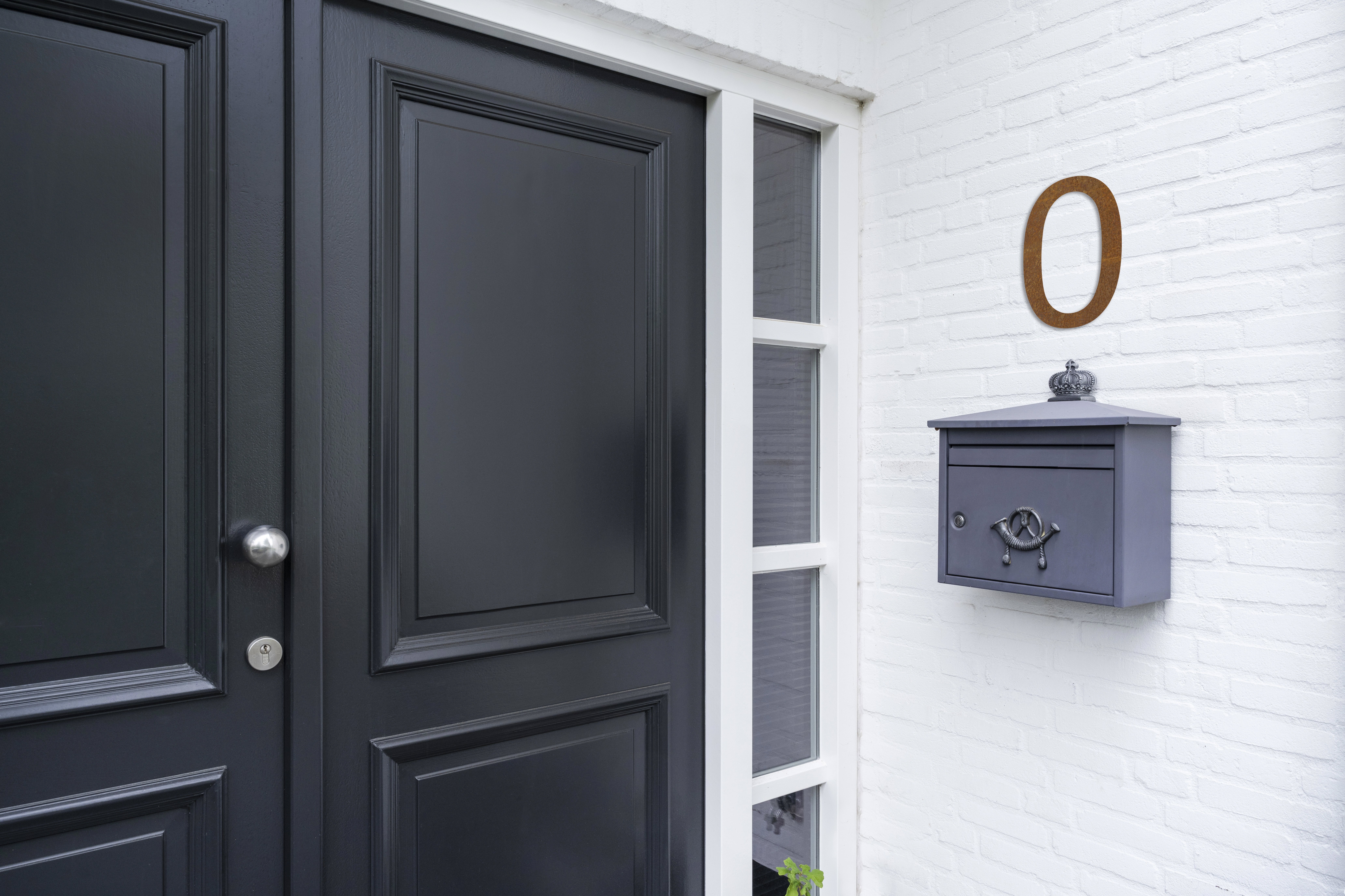 LIROdesign – Huisnummer cortenstaal 30cm – Nr. 0