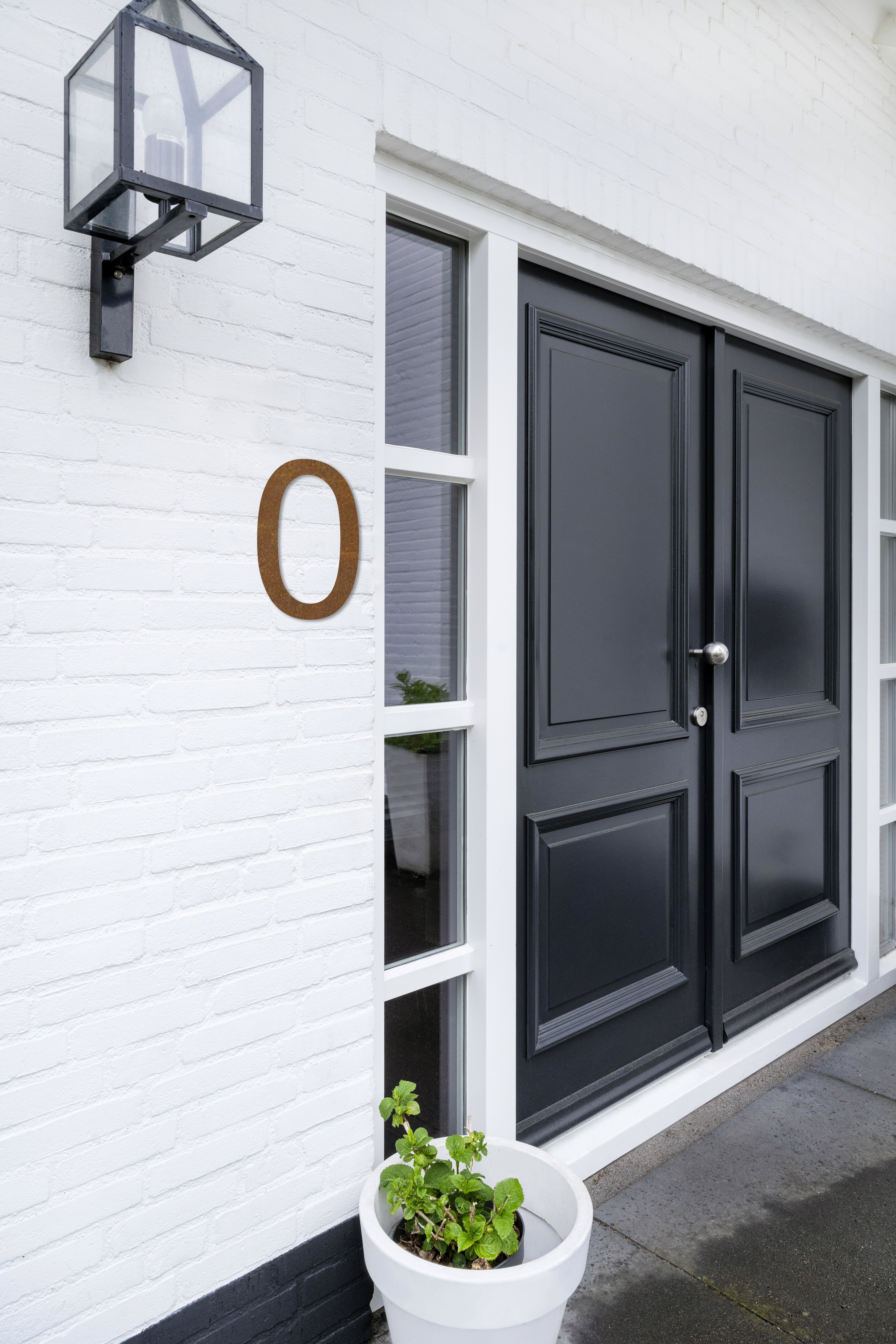 LIROdesign – Huisnummer cortenstaal 30cm – Nr. 0