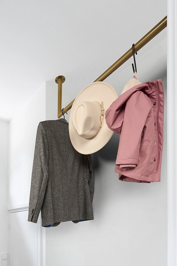 Kledingroede goud hoek Ø32