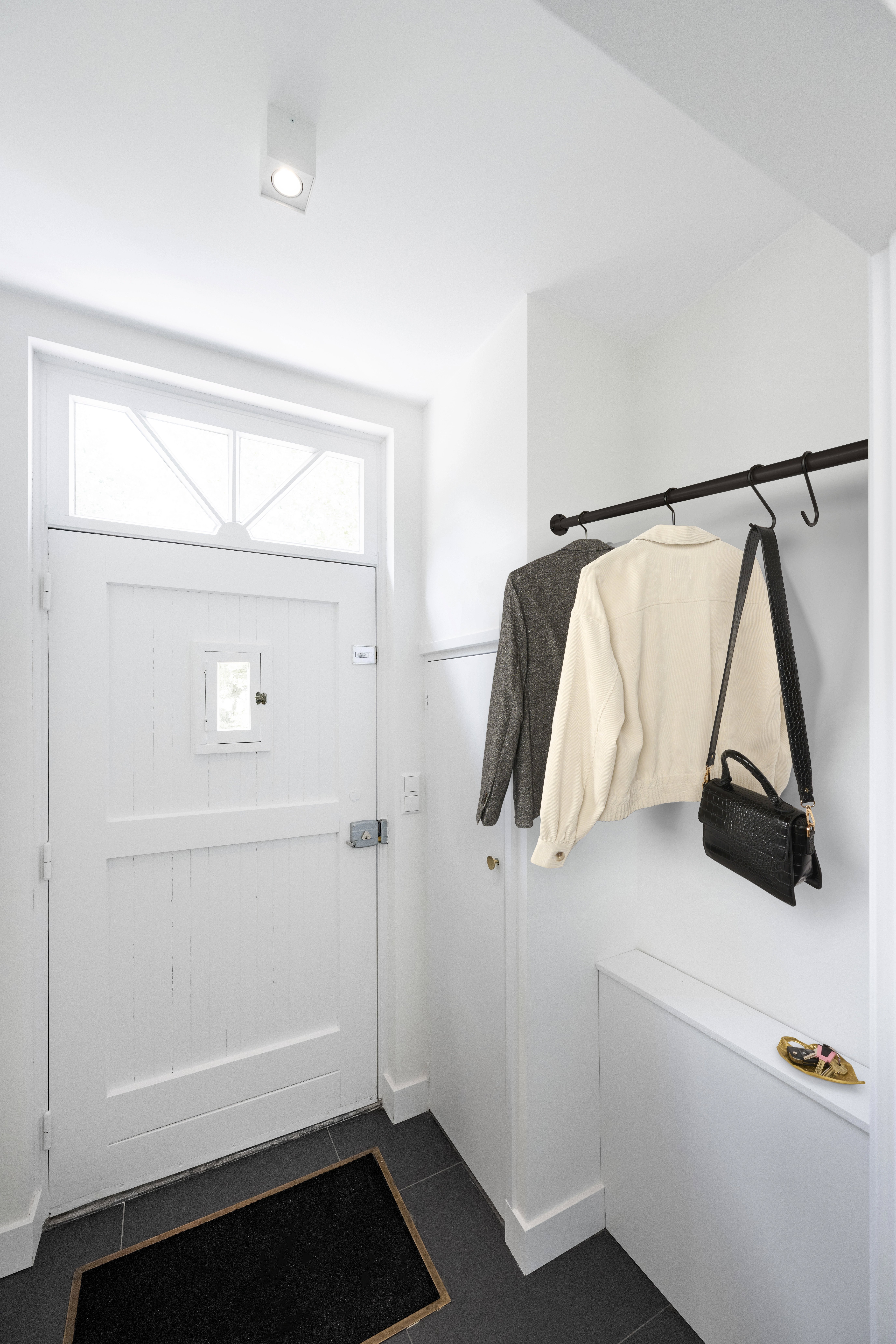 Zwarte garderobestang Ø32