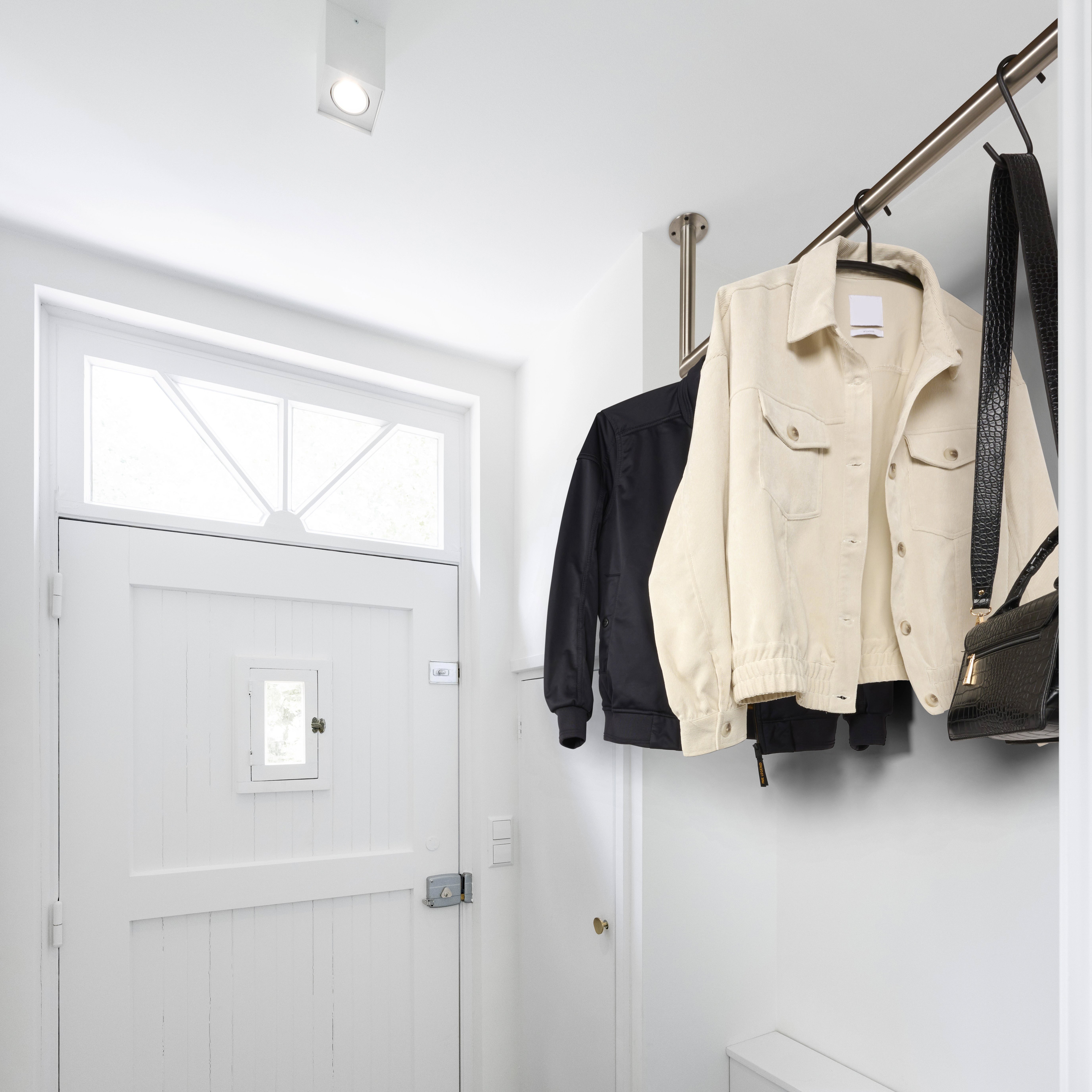 Garderobestang RVS hoek Ø32