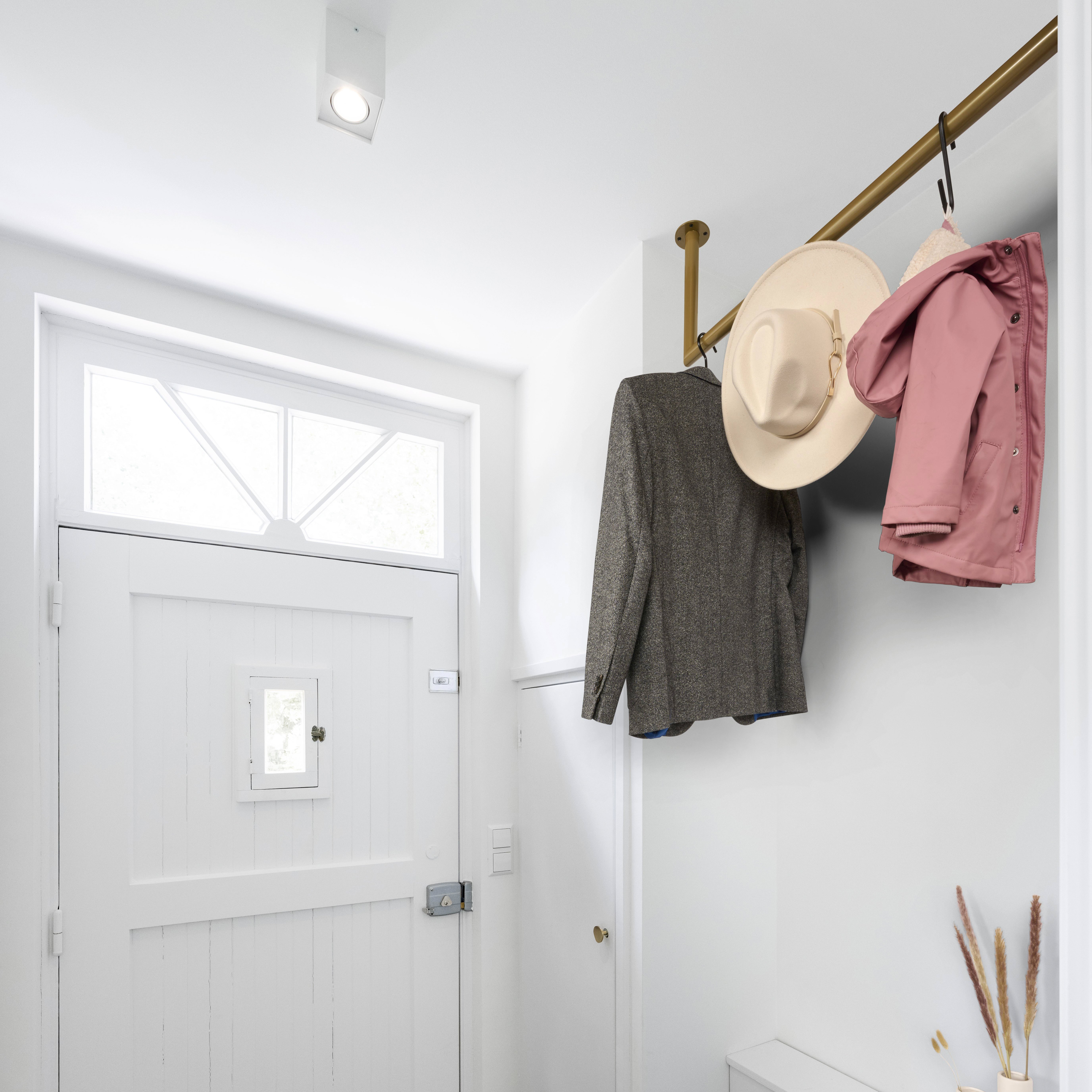 Garderobestang goud hoek Ø32