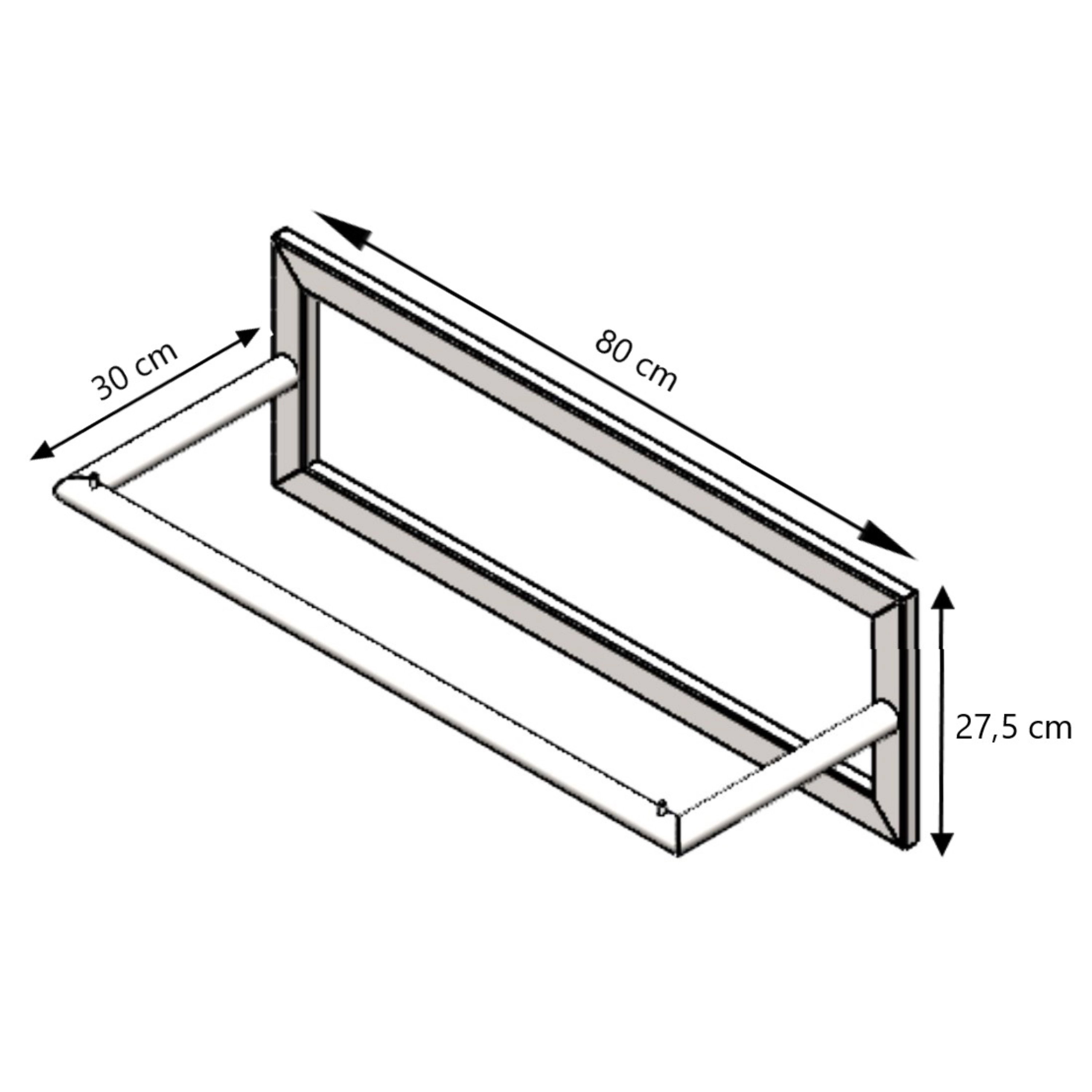 LIROdesign kapstok Berlijn - wandkapstok zwart - 80cm