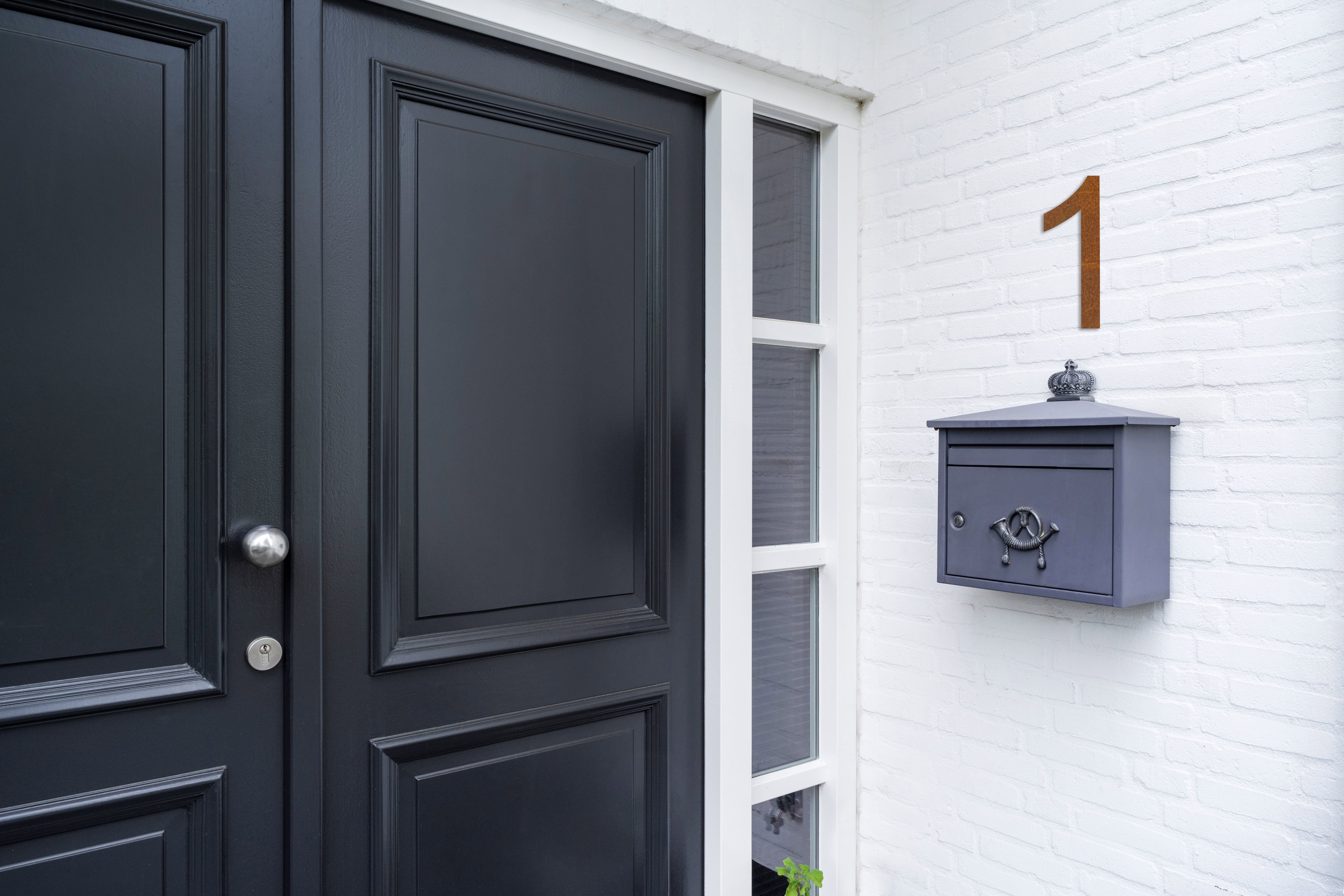 LIROdesign – Huisnummer cortenstaal 30cm – Nr. 1