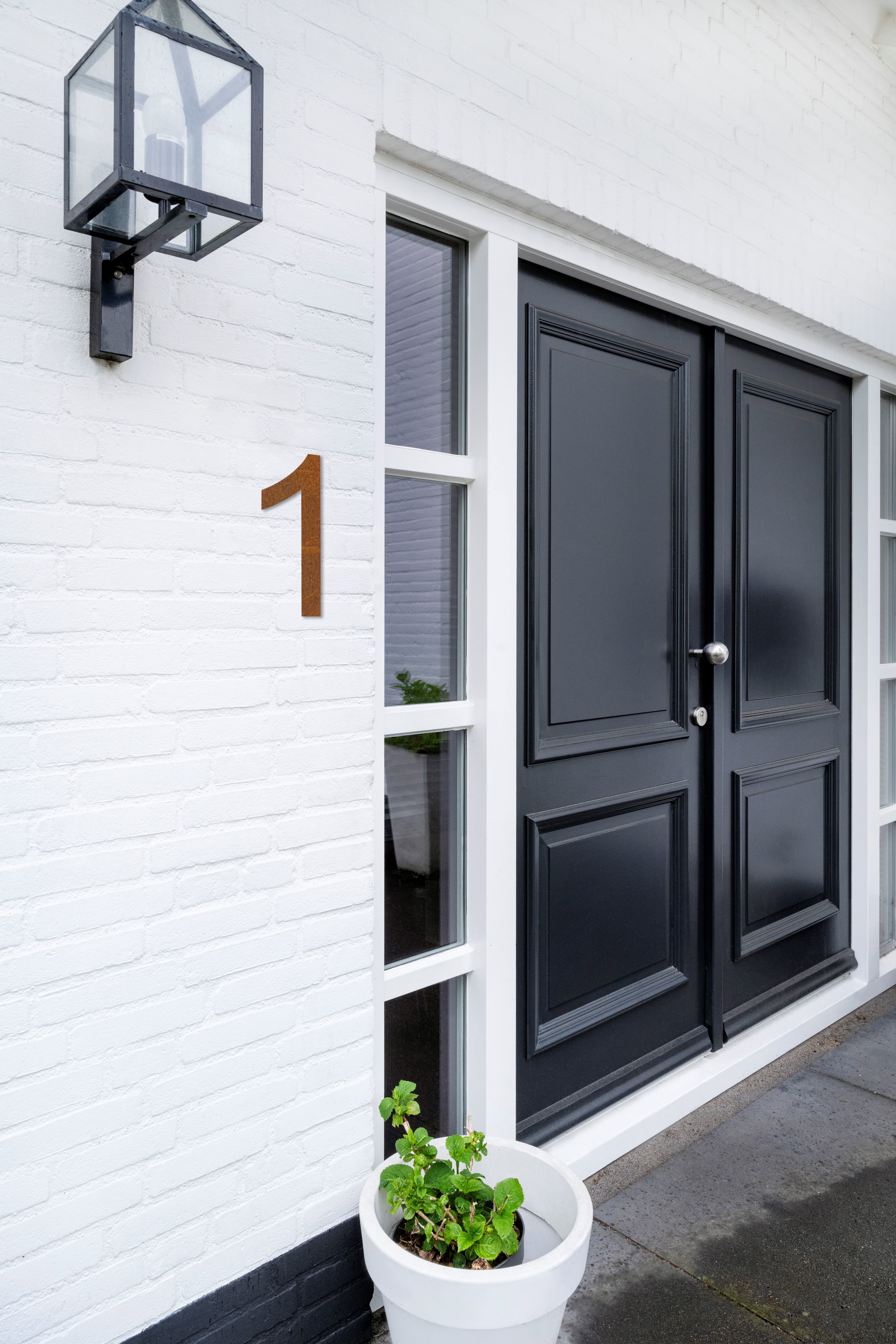 LIROdesign – Huisnummer cortenstaal 30cm – Nr. 1