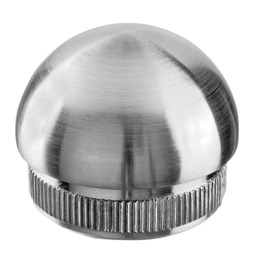 RVS halfronde eindkap, Easy Hit, voor buis Ø42.4