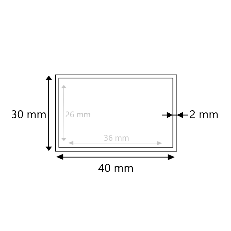 Brute RVS koker 40x30x2