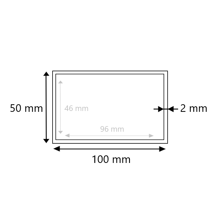 Brute RVS koker 100x50x2