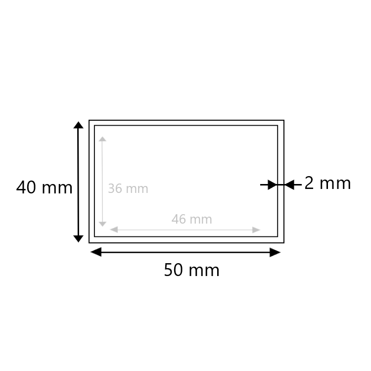 Brute RVS koker 50x40x2