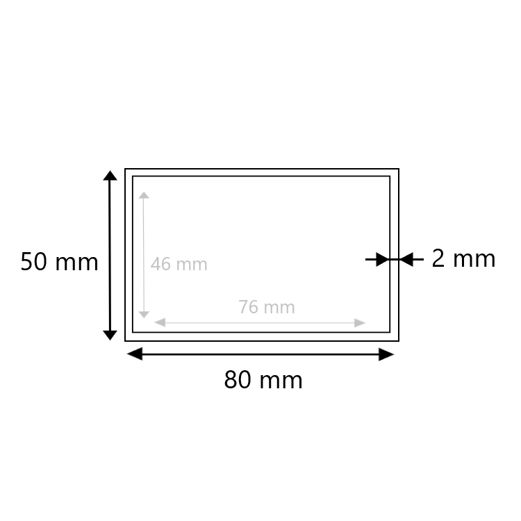 Zwart stalen koker 80x50x2