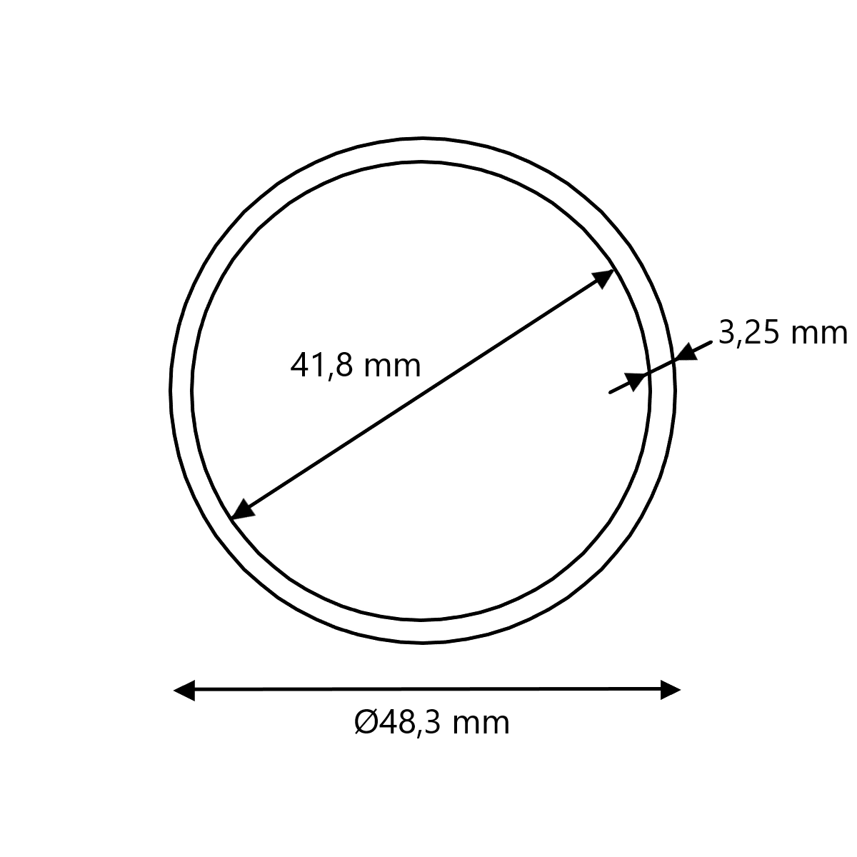 Steigerbuis Ø48,3x3,25