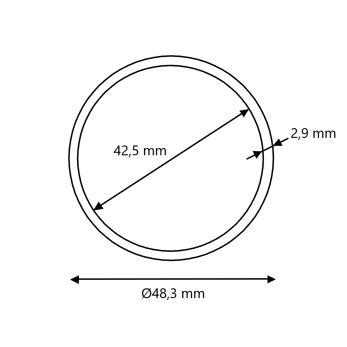 Gegalvaniseerde Buis Ø48,3x2,9