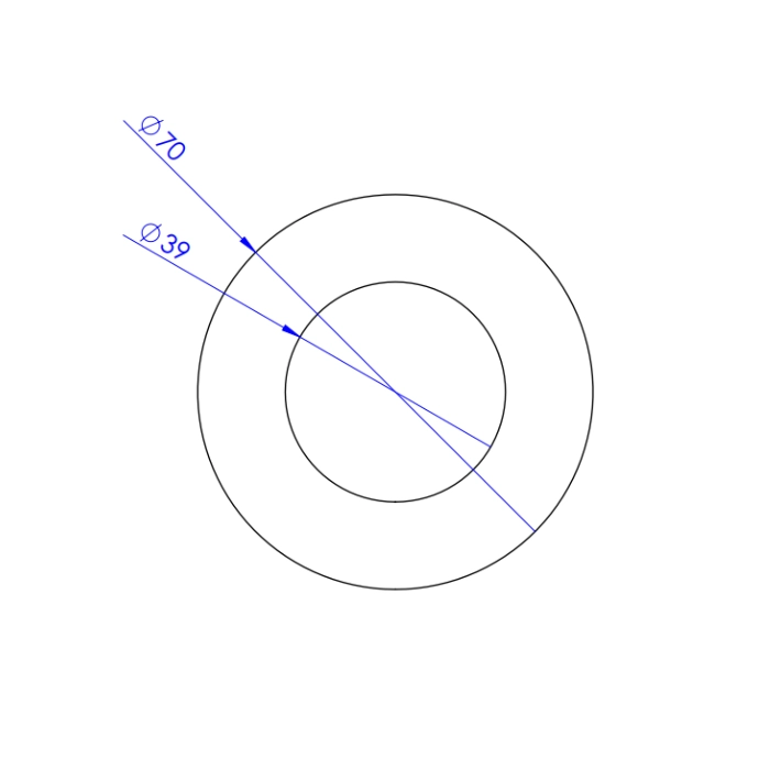 RVS afdek schijf voor flens Ø32