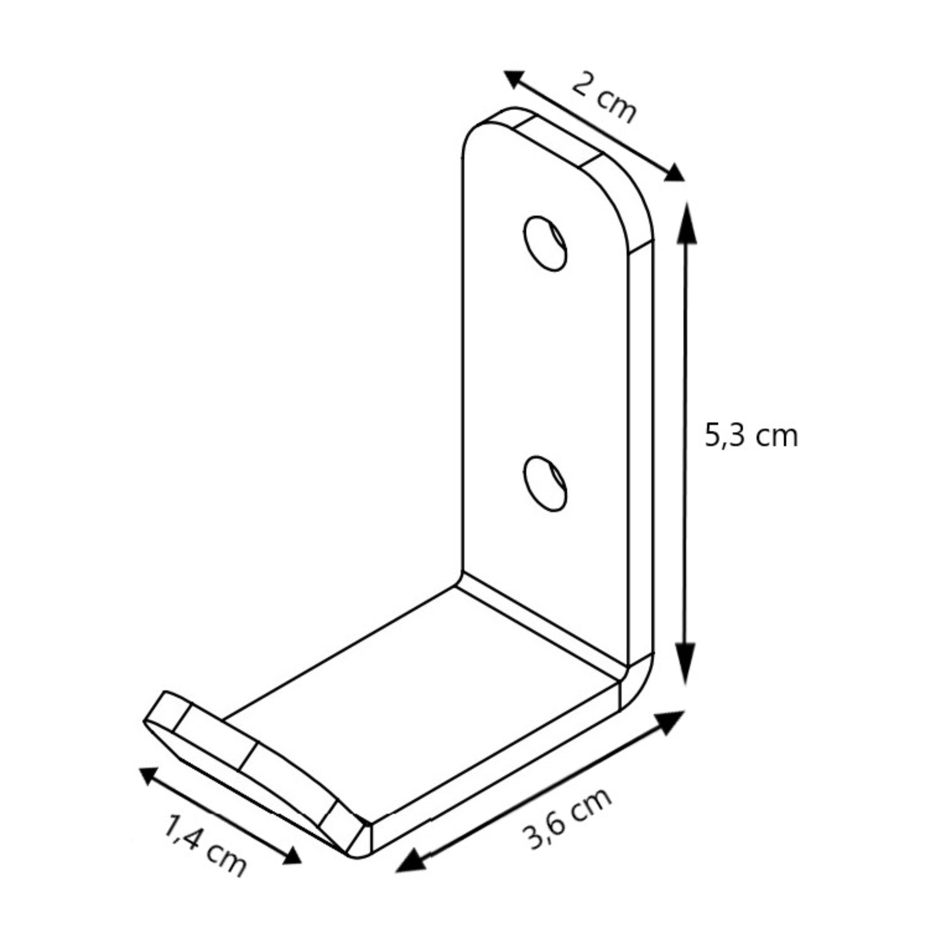 LIROdesign kapstok haak klein (zwart)