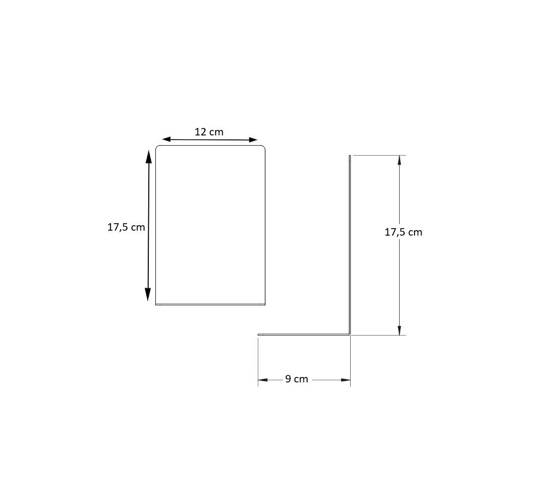 LIROdesign Boekensteun Transparant (set van 2 stuks)