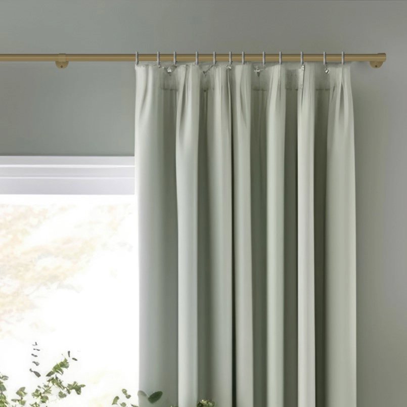 Afstandsteun goud Ø32mm (open) L=75mm