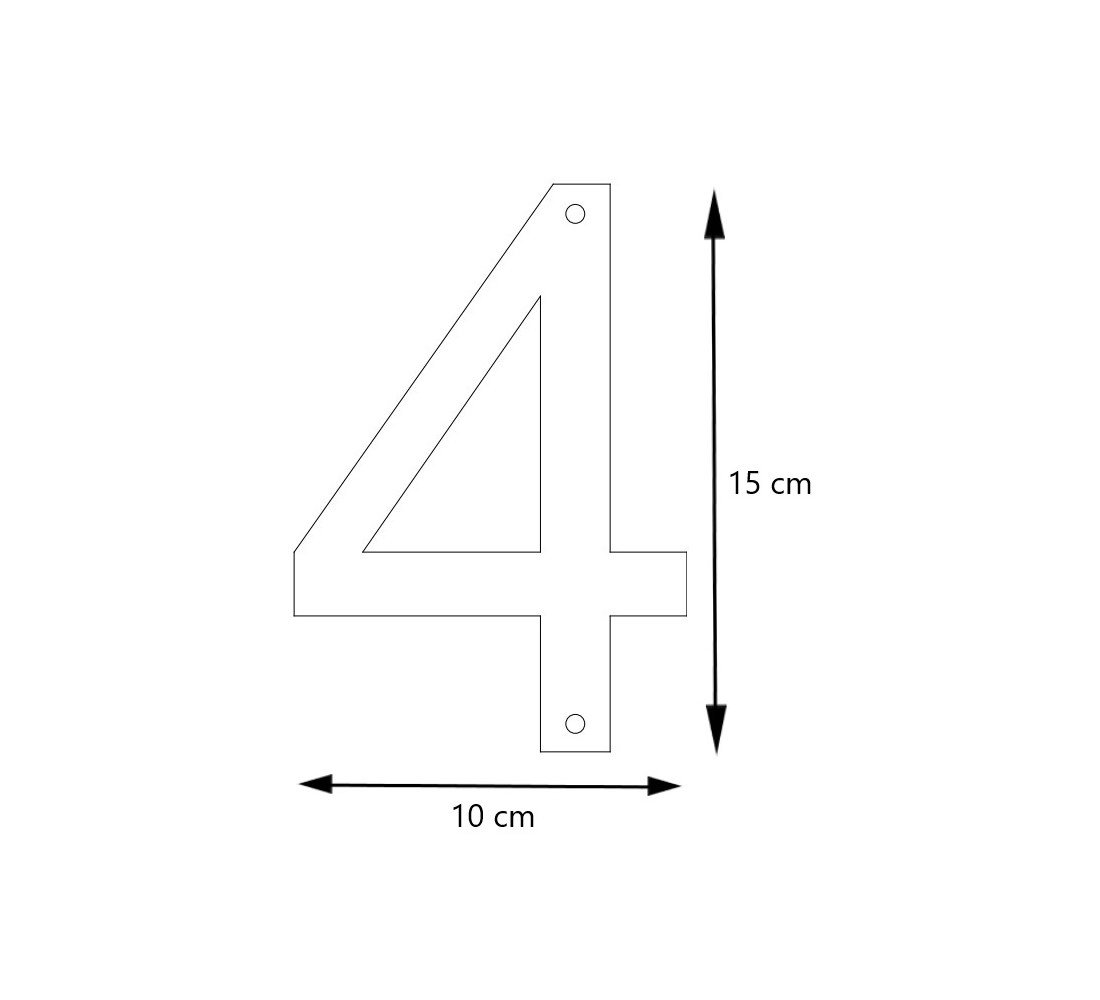 LIROdesign – Huisnummer RVS – Nr. 4