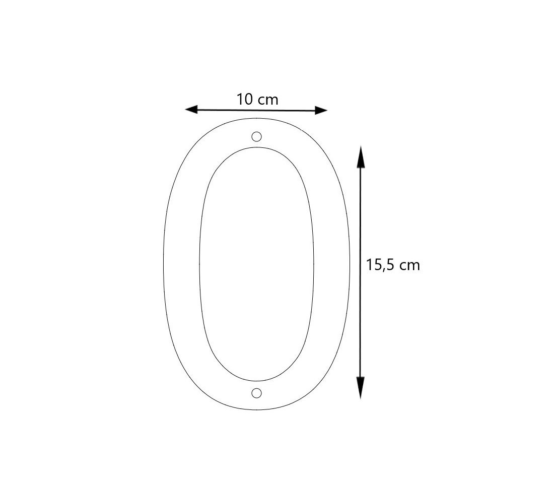 LIROdesign – Huisnummer zwart – Nr. 0
