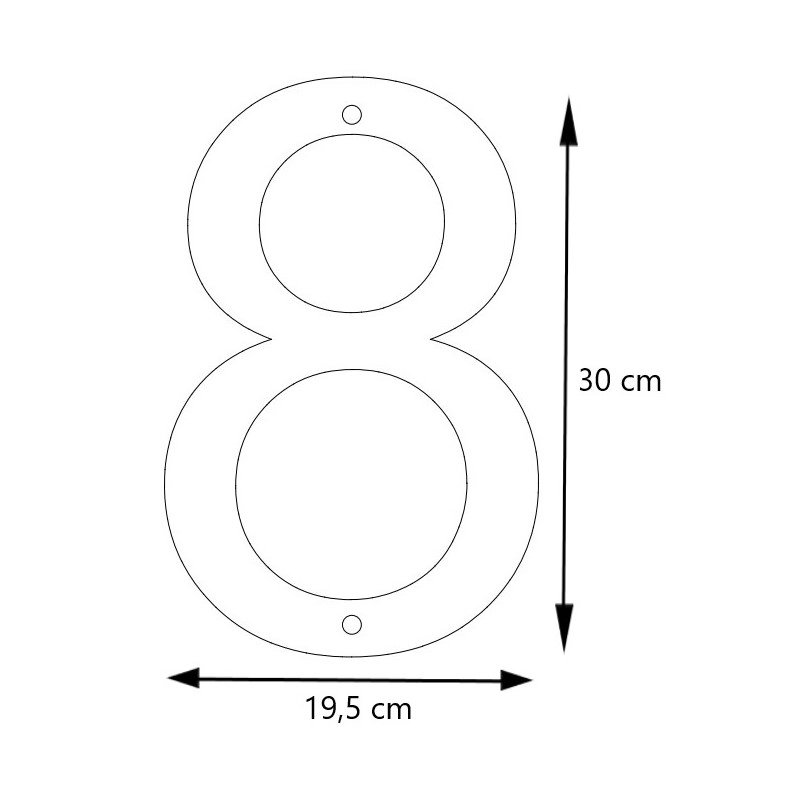 LIROdesign – Huisnummer zwart XL– Nr. 8