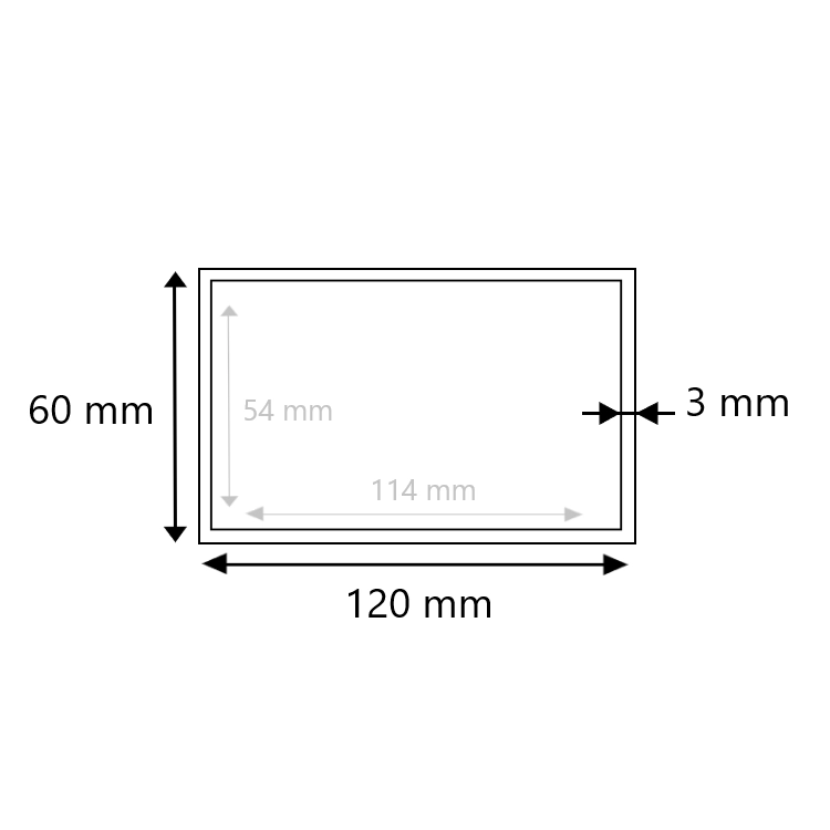 Brute Inox koker 120x60x3
