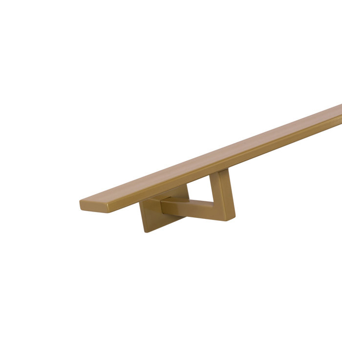 Rechthoekige trapleuning goud - 40x10