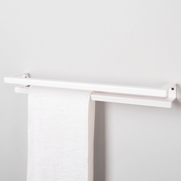 LIROdesign handdoekenrek dubbel Stockholm wit - M