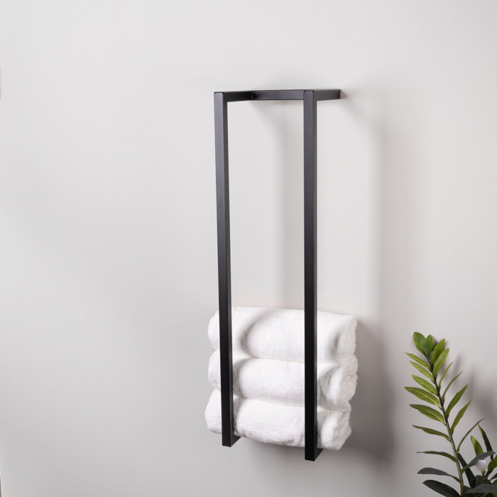 LIROdesign handdoekenrek wand Stockholm zwart - L