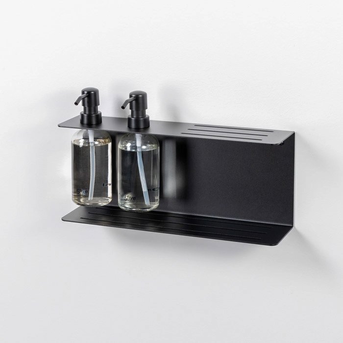 LIROdesign doucherek met zeepdispenser Bordeaux - zwart