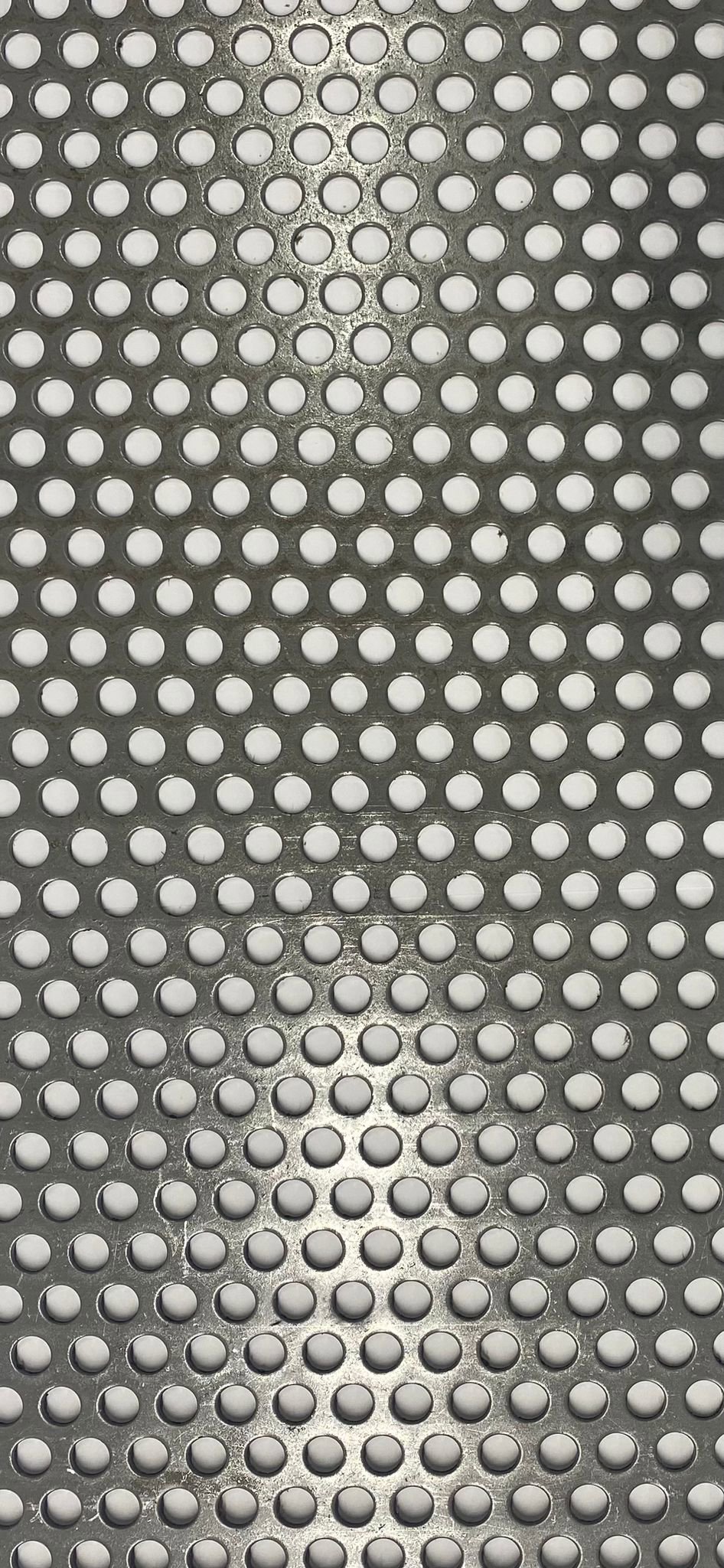 Stalen geperforeerde plaat rond 5 x steek 8 x dikte 1,5 mm