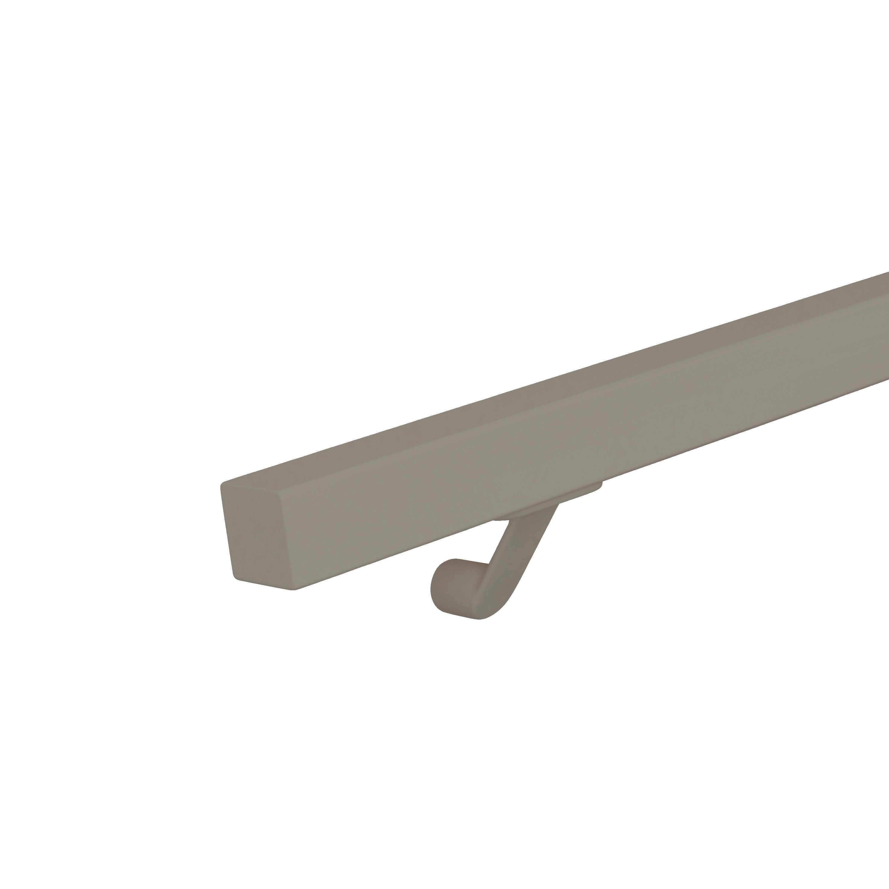 Vierkante trapleuning greige - 40x40 mm