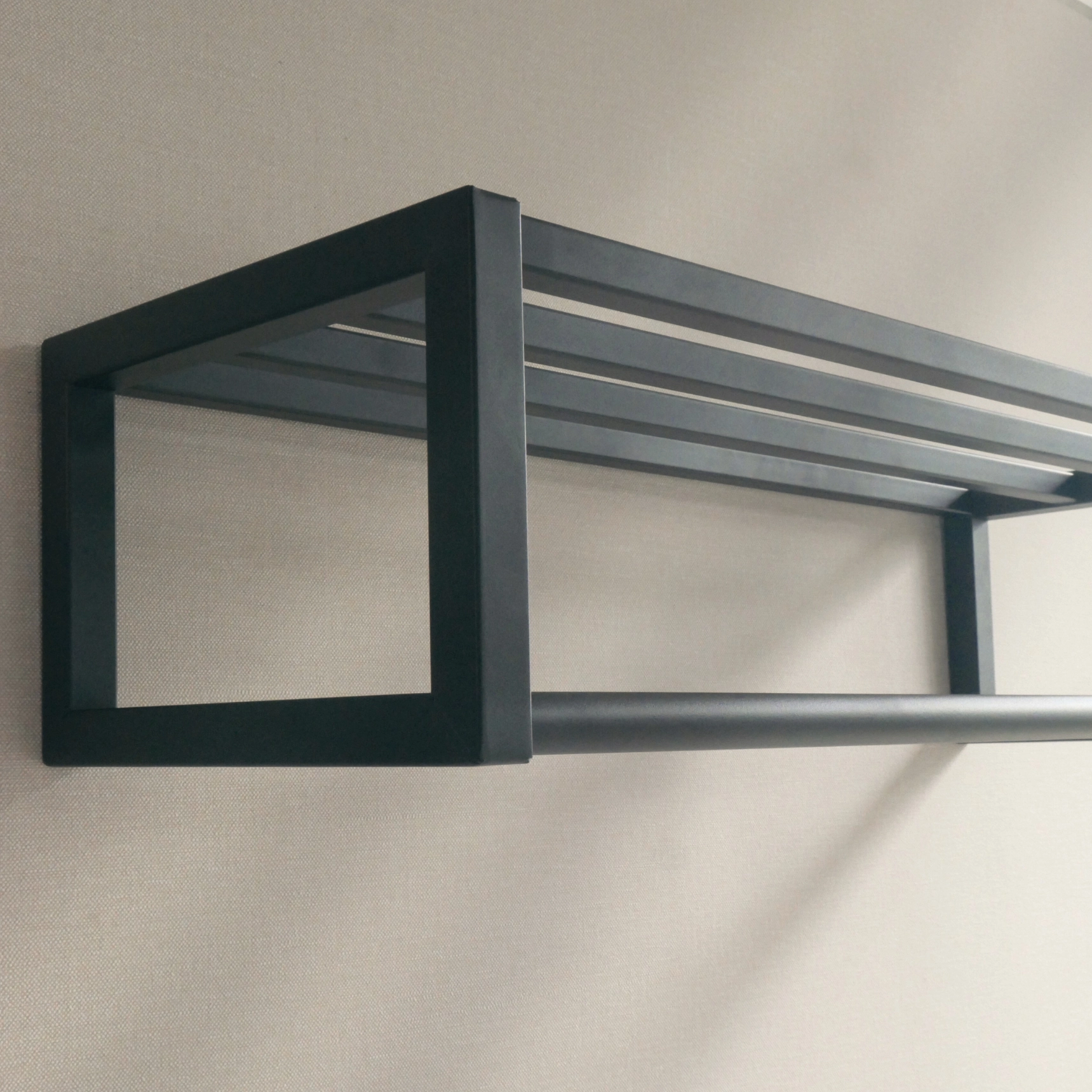 LIROdesign kapstok Lissabon  - wandkapstok zwart - 100cm