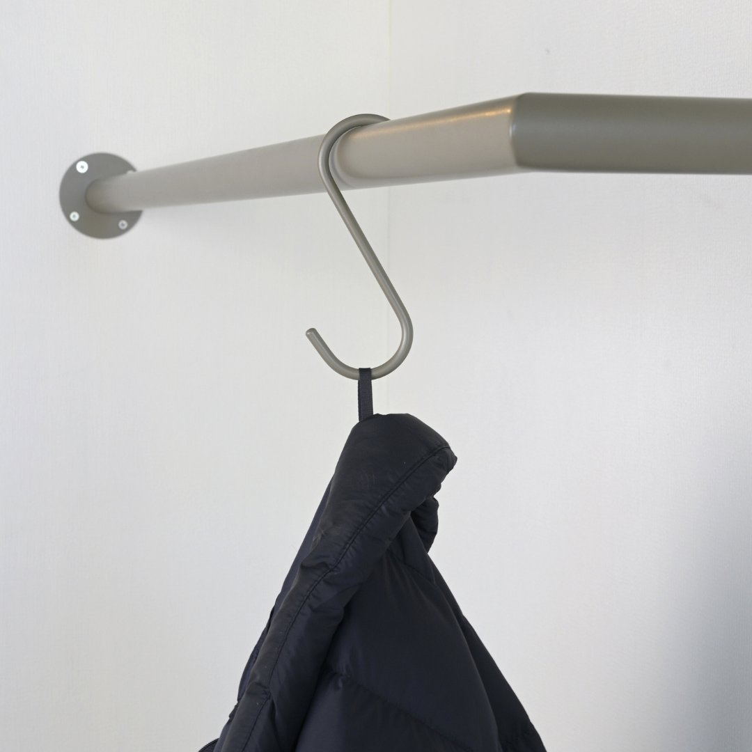 Garderobestang greige hoek Ø32