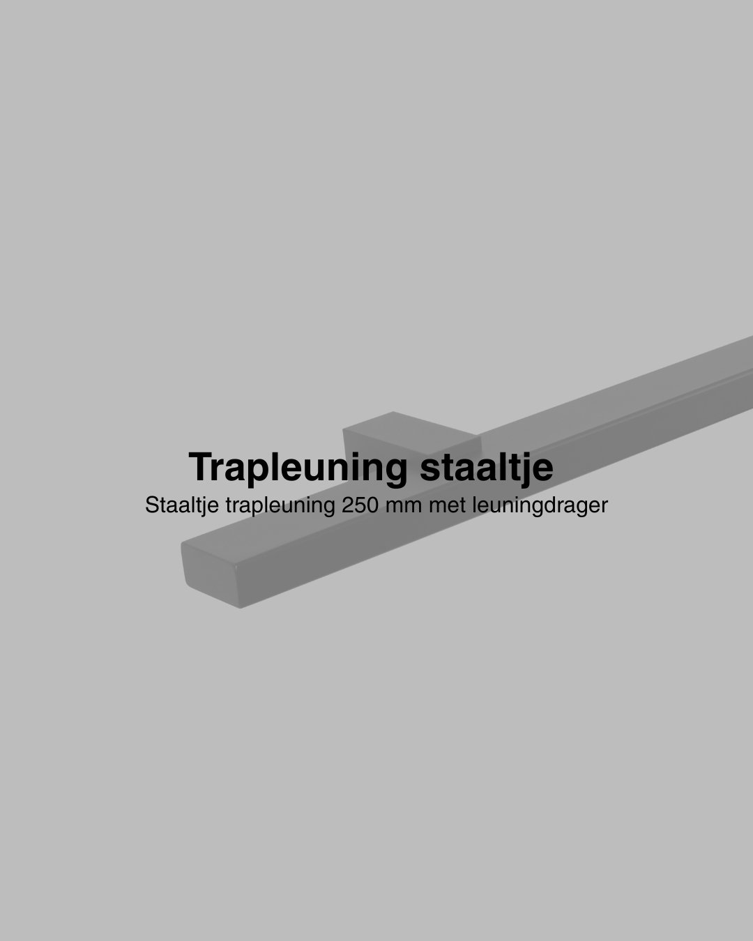 Staaltje trapleuning rechthoekig zwart 40x20mm afbeelding