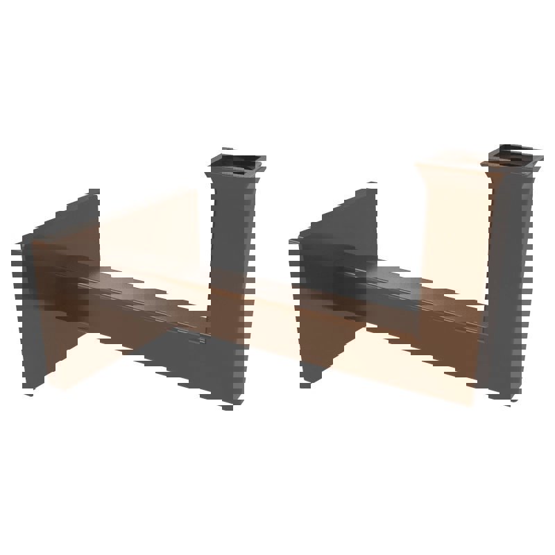 Staaltje trapleuning rechthoekig brons 40x10mm