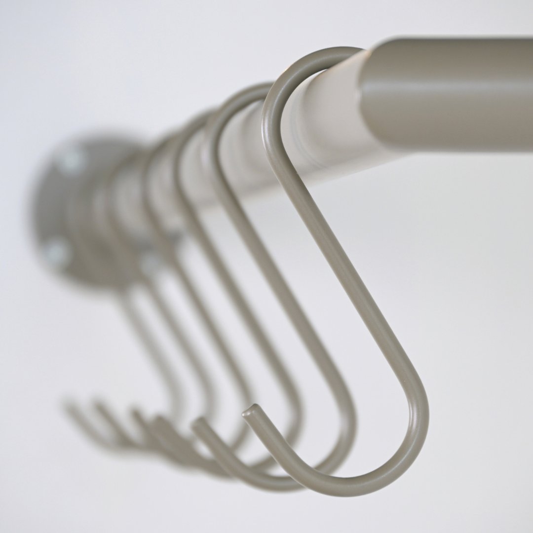 Garderobestang greige hoek Ø32