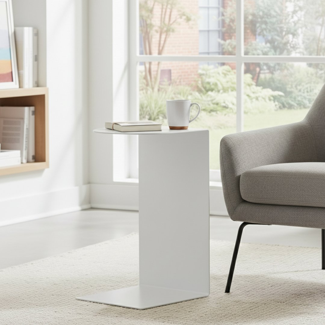 LIROdesign bijzettafel - sidetable Helsinki wit