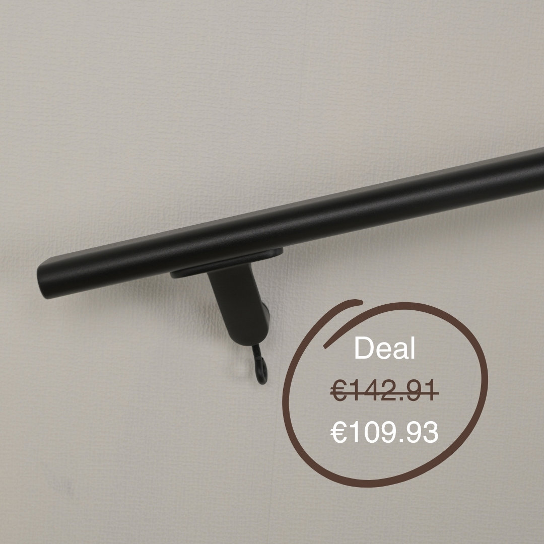 Tweedekans Trapleuning ovaal zwart afbeelding