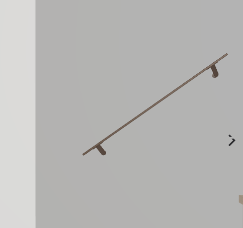 Tweedekans Trapleuning rechthoekig 40x10 mm brons