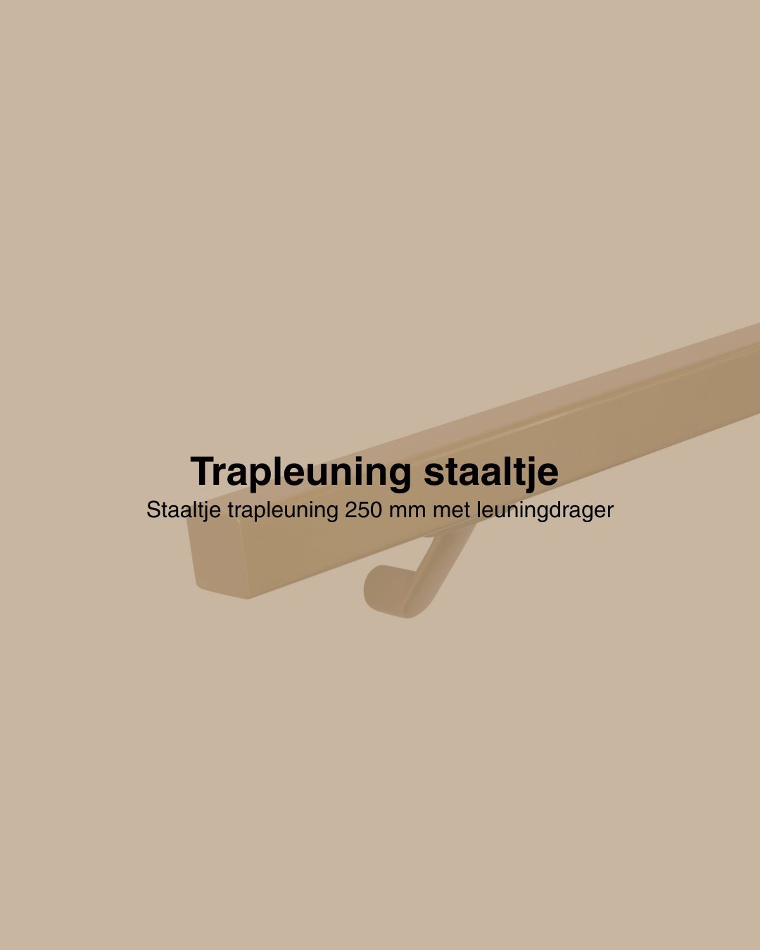 Staaltje trapleuning vierkant 40x40mm goud afbeelding