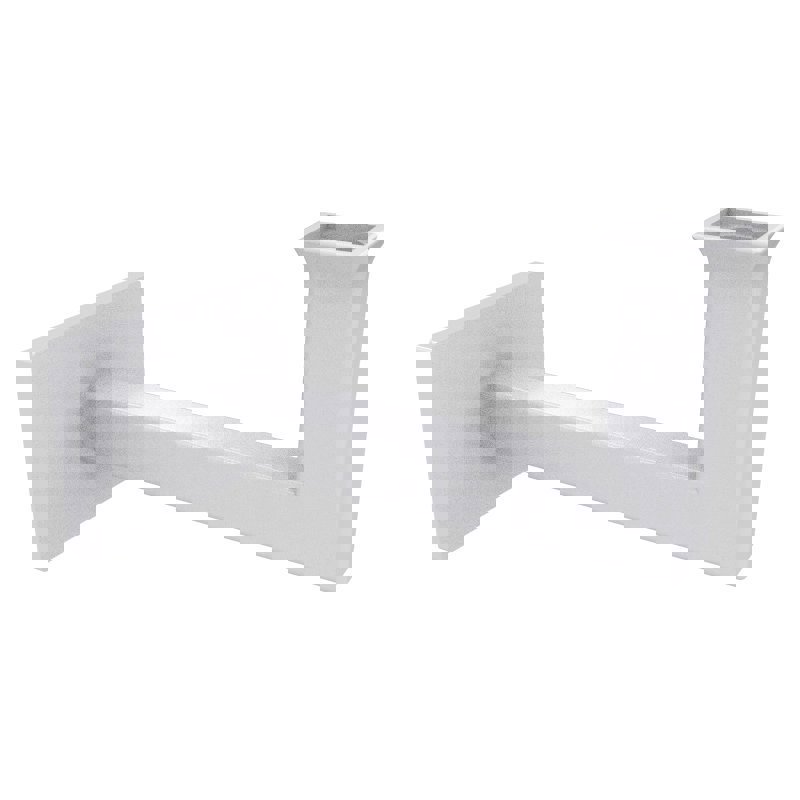 Set staaltjes trapleuningen wit